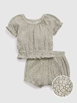 Baby Puff Sleeve Two-Piece Outfit Set | Gap (US)