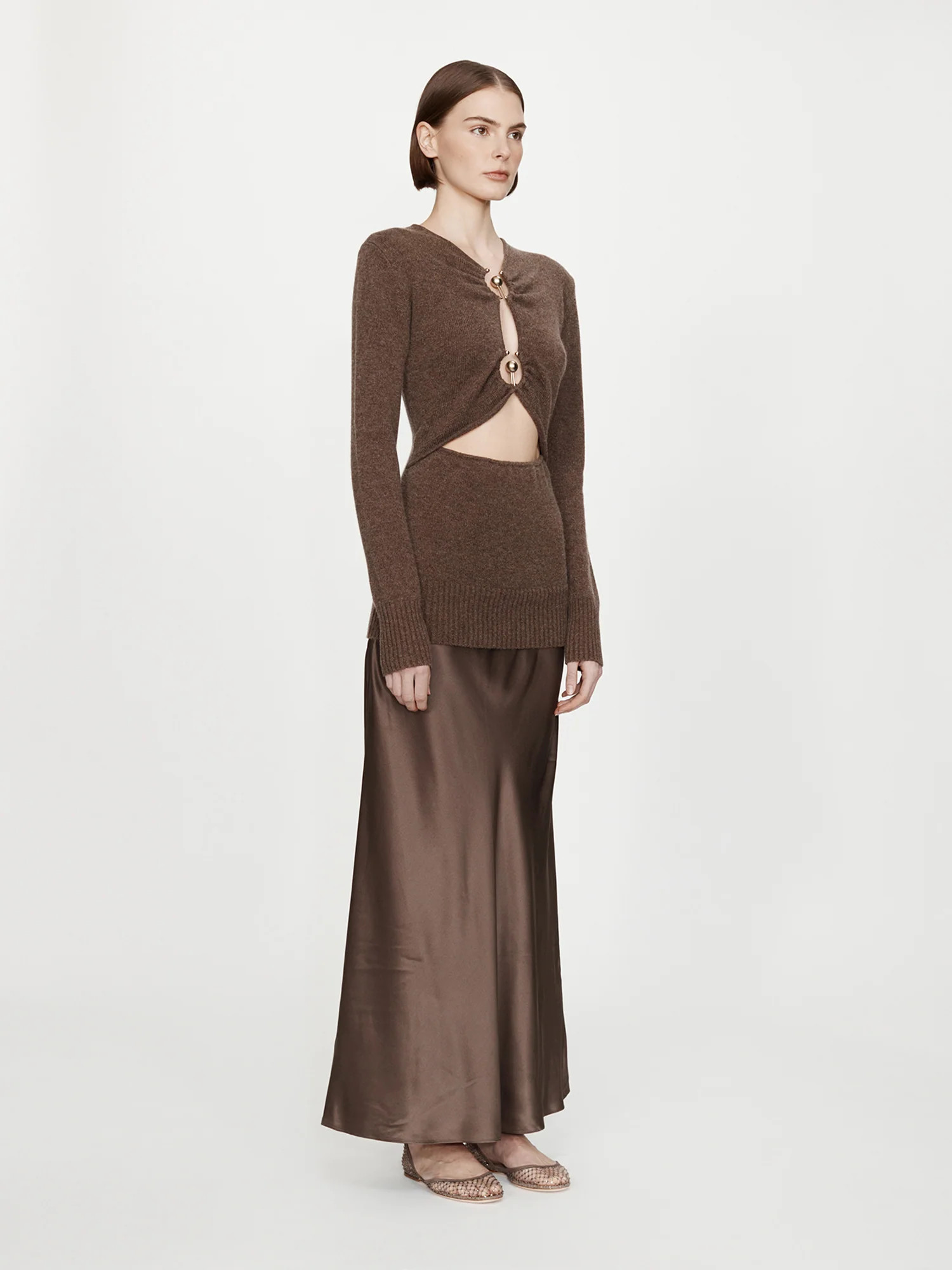 Christopher Esber | Orbit Ruched Monument L/S Dress | Christopher Esber (Global)