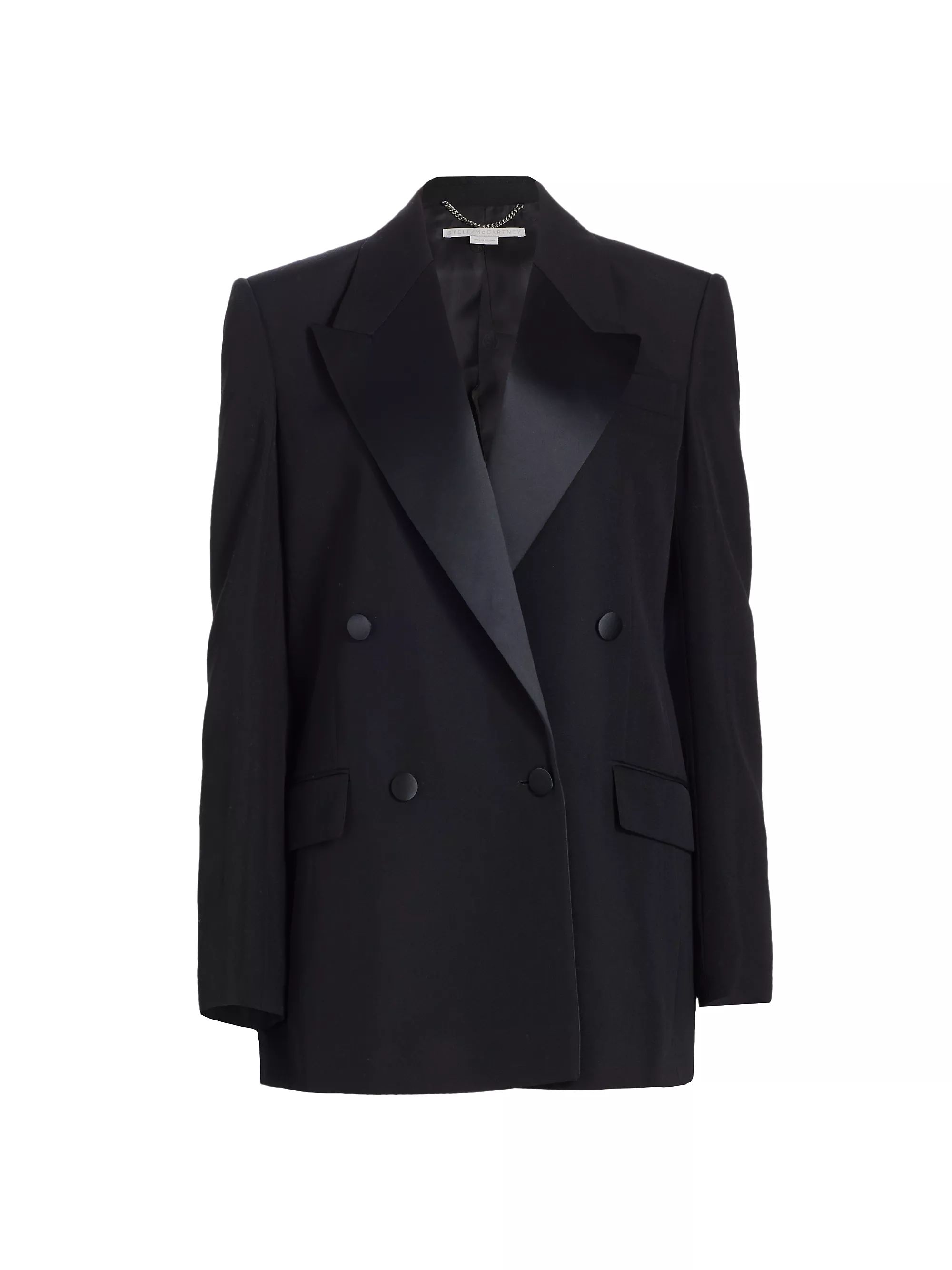 Wool Double-Breasted Tuxedo Blazer | Saks Fifth Avenue