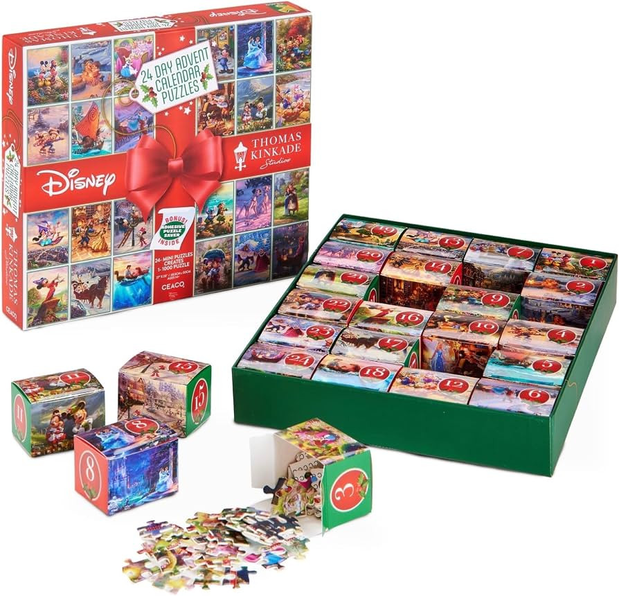 Ceaco - Thomas Kinkade Disney 24 Day Advent Calendar - 24 Mini Puzzles | Amazon (US)