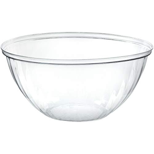 PLASTICPRO Disposable Round Crystal Clear Serving Bowls, Party Snack or Salad Bowl, Plastic Clear Chip Bowls, Party Snack Bowls, Candy Dish, Salad (2, 96 OUNCE) | Amazon (US)