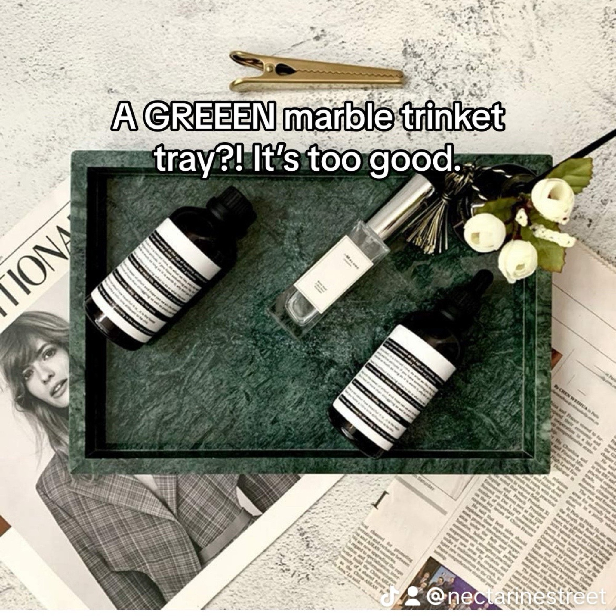 Green marble tray 
Trinket tray 
Catch all tray 
Natural marble storage tray 

#LTKhome #LTKfindsunder100