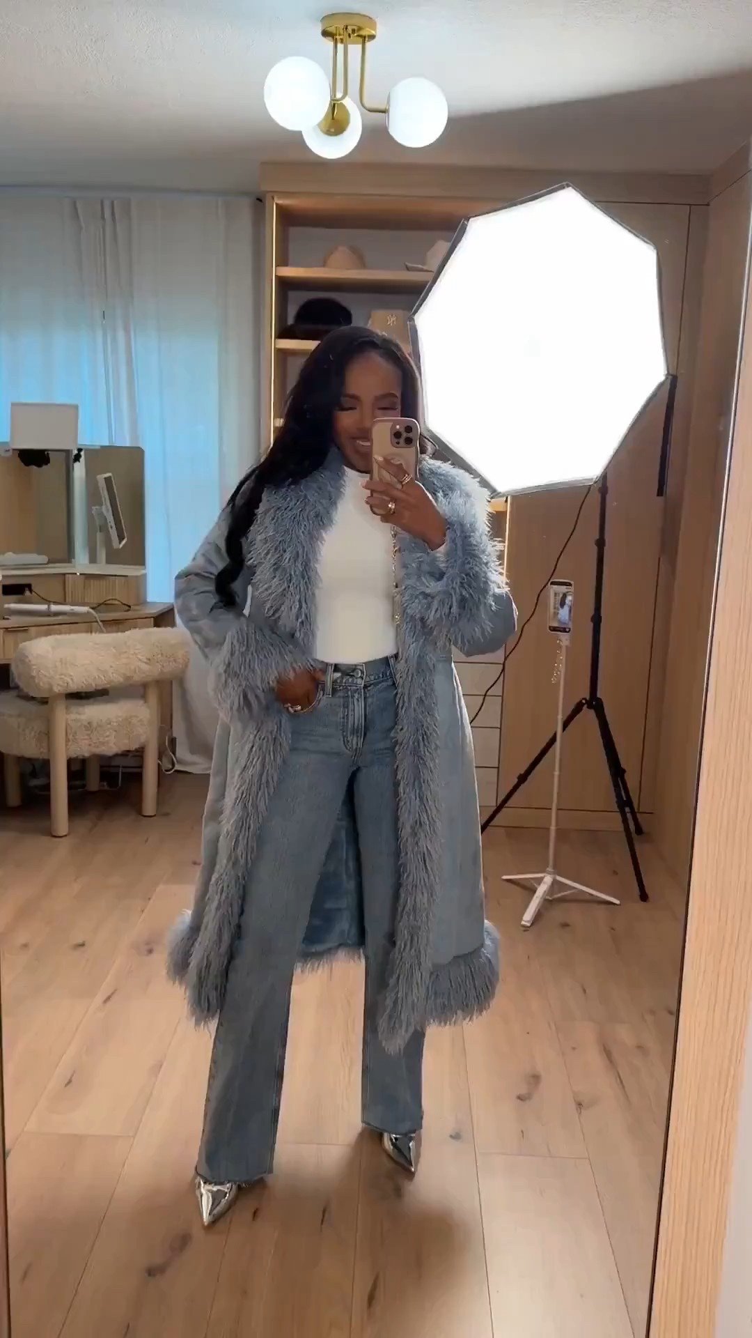 A cozy-meets-glam winter moment in this icy-blue look — the plush faux-fur coat instantly elevates simple basics for a luxe, dramatic vibe that still feels effortless and wearable. It’s one of those outerwear pieces that does all the work for you.

Perfect for holiday outings, winter dinners, and any moment you want your outfit to make the statement.

📏 Sizing: Small
📏 Measurements: 5’4” • 138 lbs • 34D • 27” waist • 40” hips
📏 Jeans/Pants: 4 Long

winter outfit inspo, cozy chic layers, faux fur coat styling, elevated winter basics, icy blue winter outfits, holiday season wardrobe staples, chic cold-weather looks.

✨ Everything linked below for easy shopping

Follow me on Instagram and YouTube @kirasfashionfinds

#LTKPetite #LTKootd #LTKHoliday