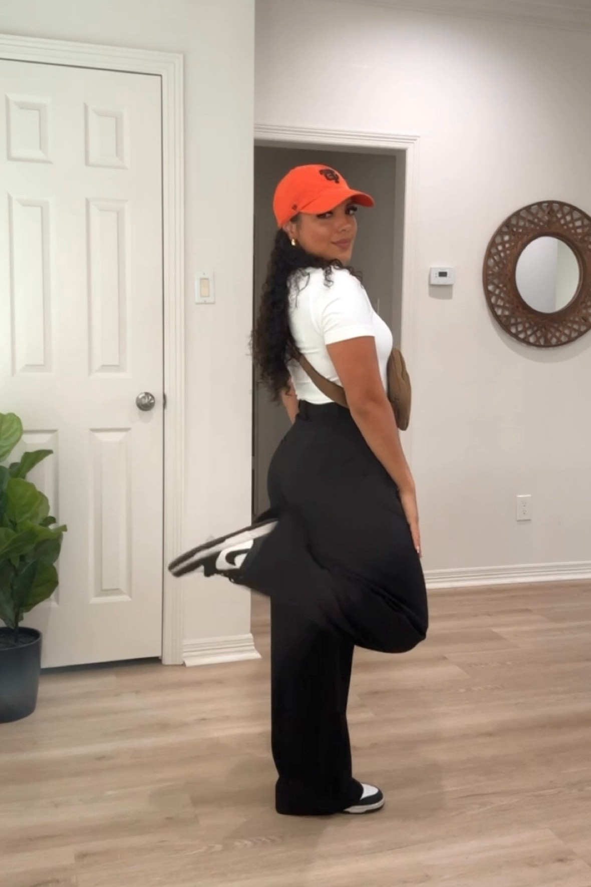 Linked this orange giants baseball cap, comfy white tee, dunks, and black trousers 🧡✨

#LTKFindsUnder100 #LTKStyleTip #LTKFindsUnder50