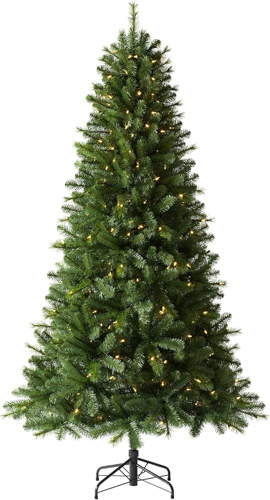 Treetopia Deluxe Heritage Fir - Artificial Indoor Christmas Tree, Prelit with LED Clear Lights, H... | Amazon (US)