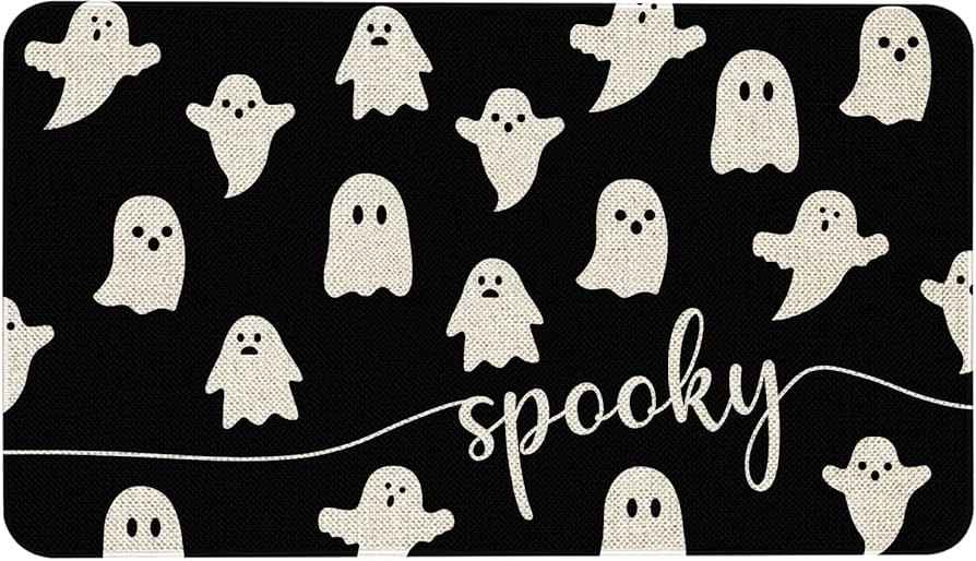 Mloabuc® Happy Halloween Door Mat Outdoor Black Witchy Doormat Halloween Welcome Mats for Front ... | Amazon (US)