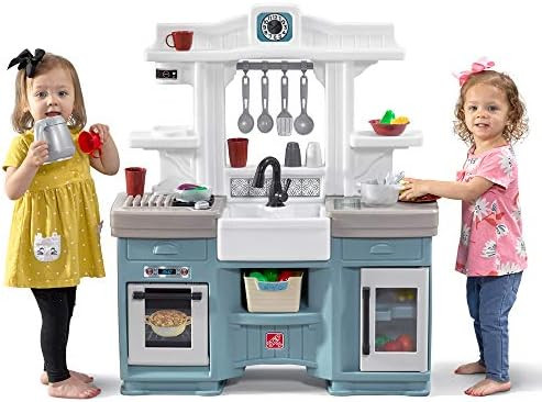Amazon.com: Step2 Timeless Trends Kids Kitchen Playset, Indoor/Outdoor Kitchenette, Interactive P... | Amazon (US)