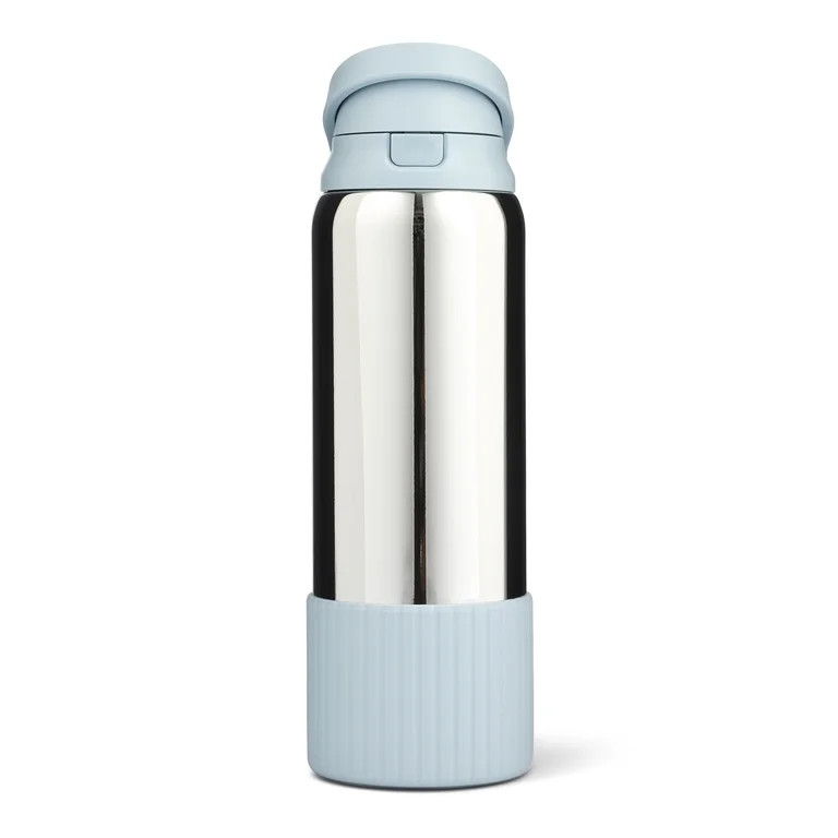 Mary Lawless Lee x TAL 32oz Stainless Steel 2-in-1 Straw and Chug Water Bottle with Push Lid, Chr... | Walmart (US)