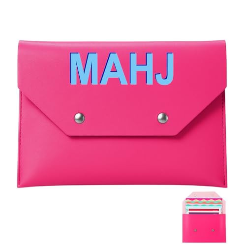 SilTriangle Leather Mahjong Card Clutch Holder Pouch for Cards Mahjong Accessories Protective Cover Case with Secure Closure Ideal Gift for Lover Playing Game Night(7x5 Inch,Hot Pink) | Amazon (US)