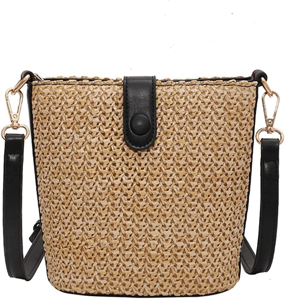 Gogobear Women Straw Shoulder Bag Handwoven Crossbody Bags with Removable Shoulder Strap for Trav... | Amazon (US)