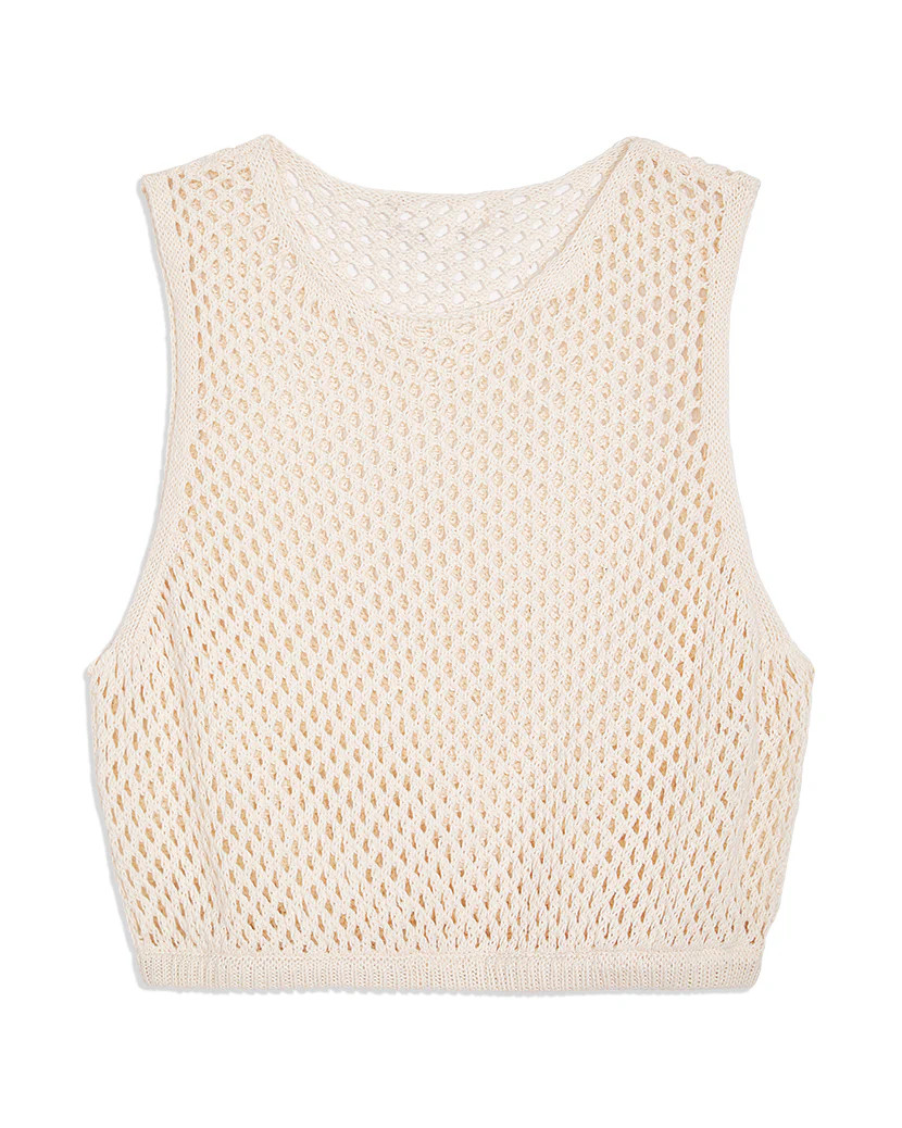 Crochet Ruched Crop Top - S Off White | We Wore What