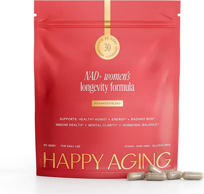 Happy Aging NAD+ Advanced Longevity Formula for Women – Cellular Regeneration & Mitochondrial S... | Amazon (US)