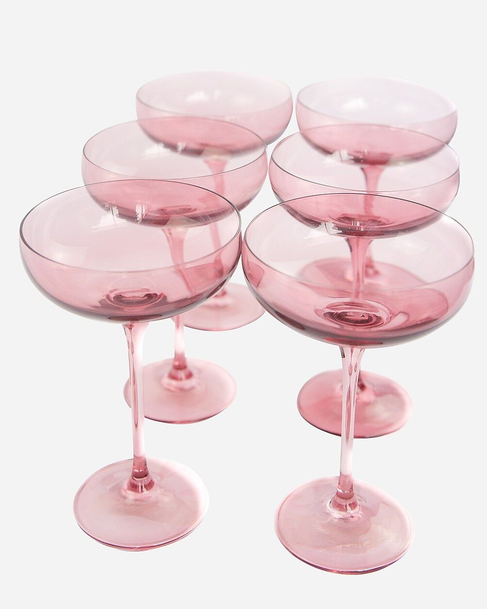 Estelle Colored Glass champagne coupes set-of-six | J.Crew US