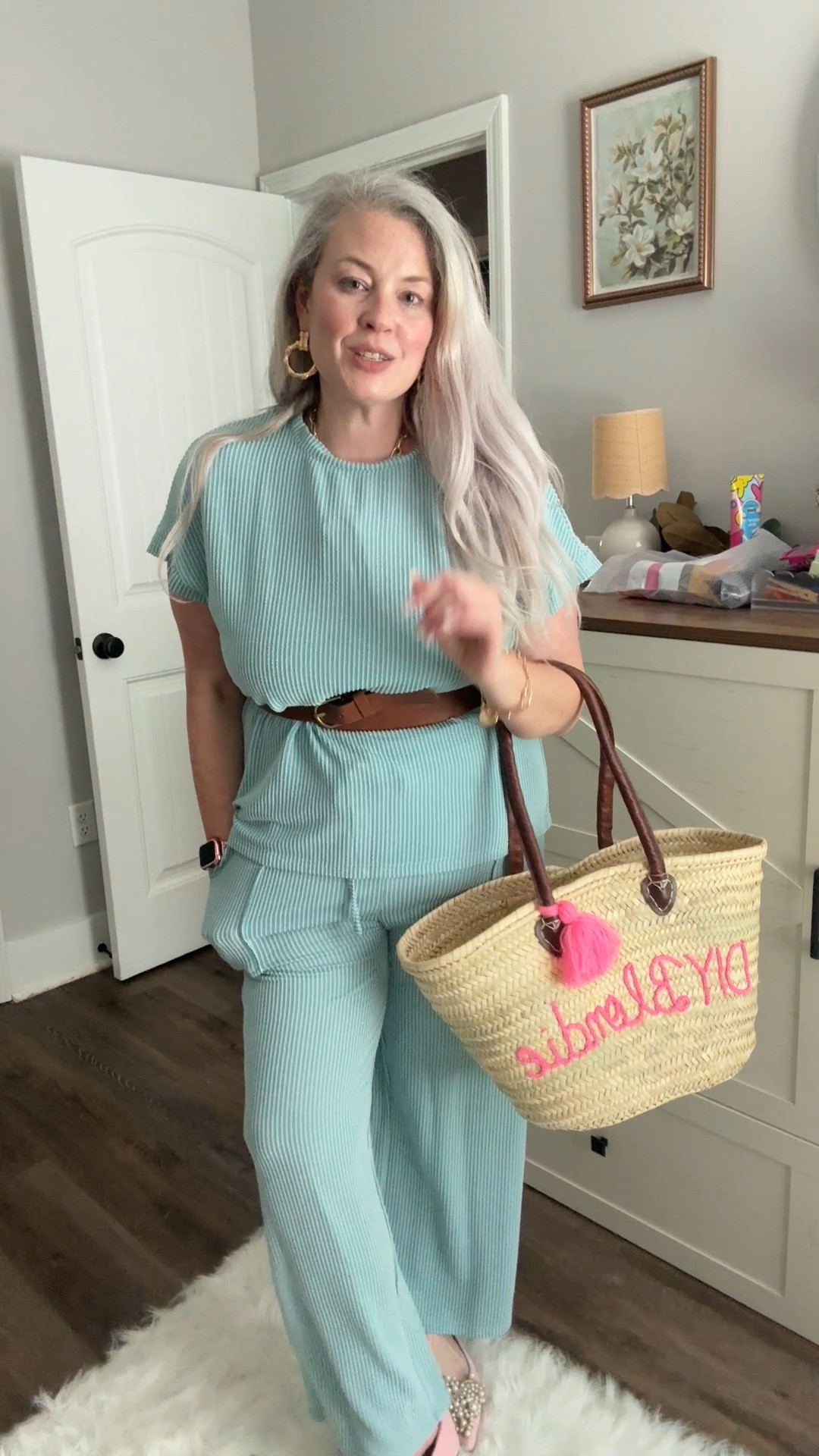  Ootd!  Cutest spring outfit and tote! Wearing a L

#LTKOver40 #LTKMidsize #LTKTall