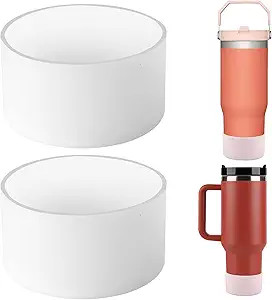 2Pcs Silicone Bumper Boot for Stanley Quencher H2.0 40 oz 30 oz Tumbler with Handle & Stanley Ice... | Amazon (US)