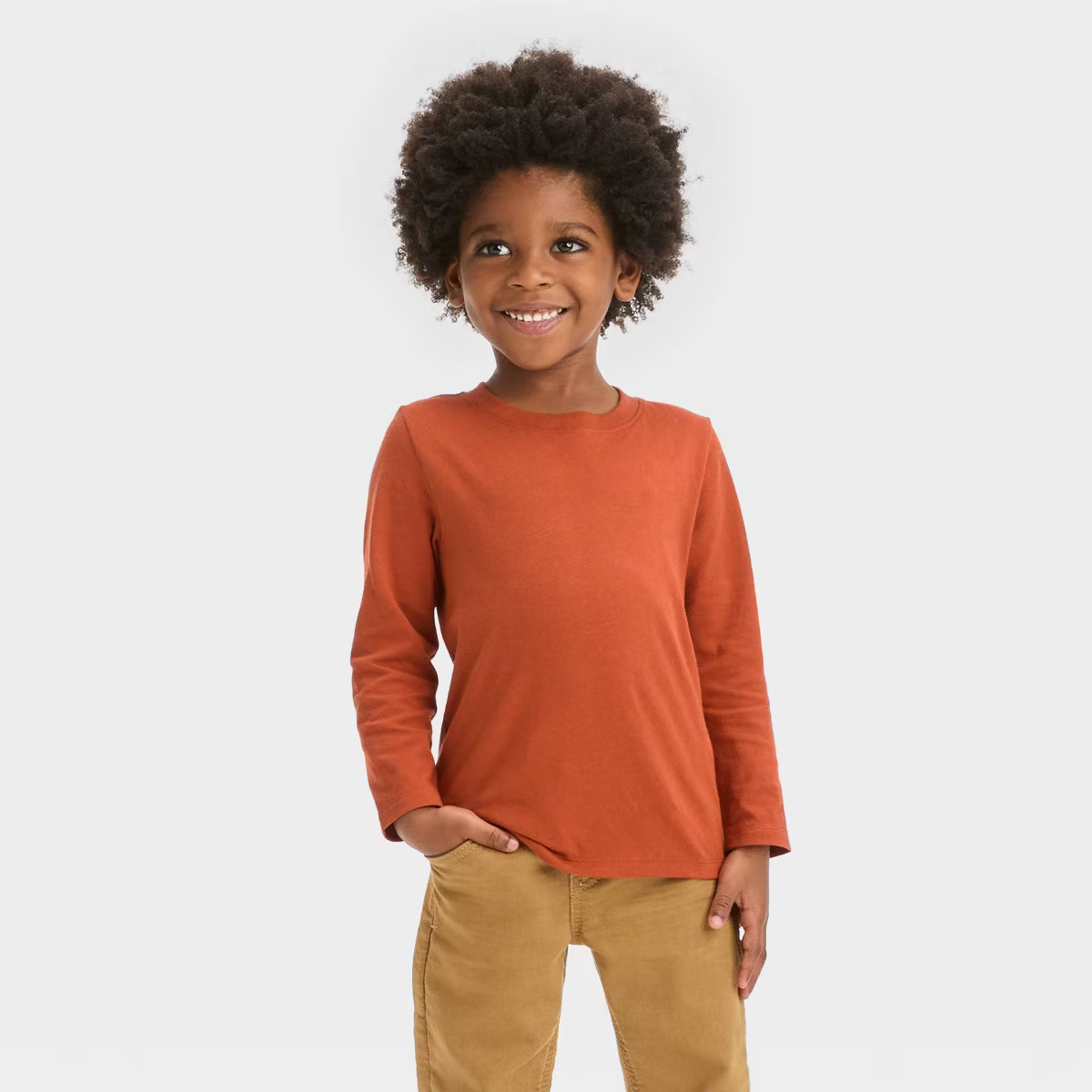 Toddler Boys' Long Sleeve Solid T-Shirt - Cat & Jack™ | Target