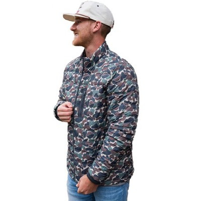 Burlebo Men's Horizontal Quilted Insulated Puffer Jacket (Throwback Camo, X-Large) | Target