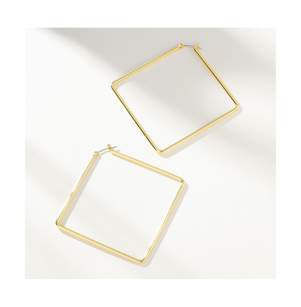 14K Gold-Plated Girl Boss Hoop Earrings - Gold | Macy's
