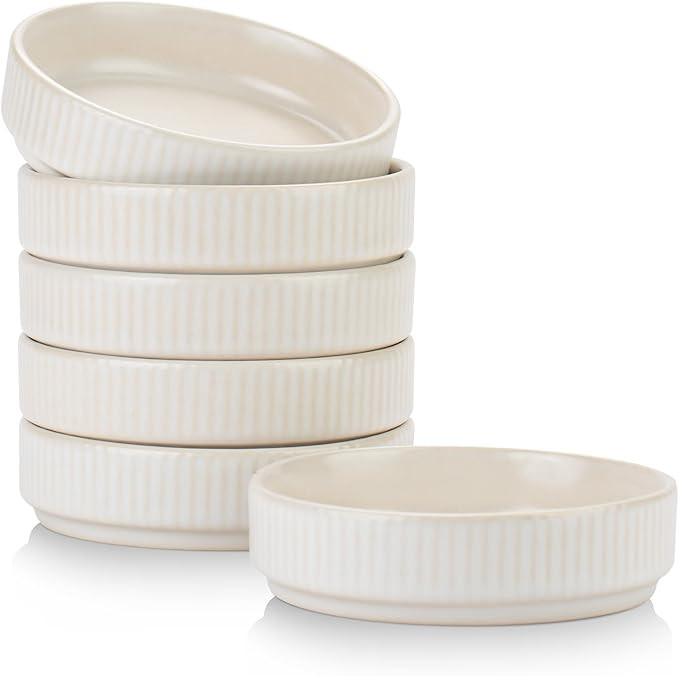 famiware Star Soy Sauce Dish Ceramic Dipping Bowls Set of 6, 4 oz Individual Dip Sauce Cups/Bowls... | Amazon (US)