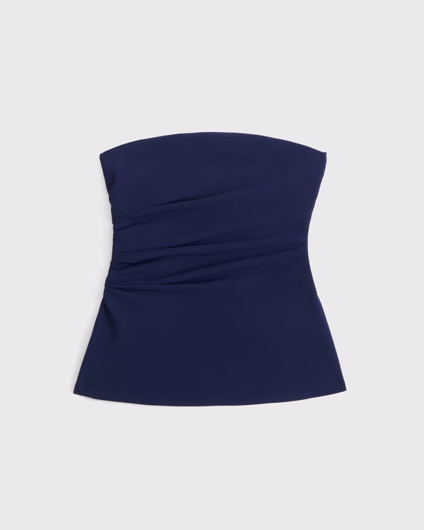 Strapless Side Ruched Top | Abercrombie & Fitch (US)