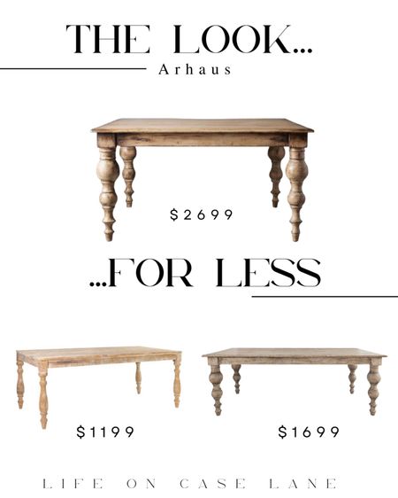 Arhaus table dupe, Arhaus Francis table dupe, kitchen table, living room table 

#LTKhome