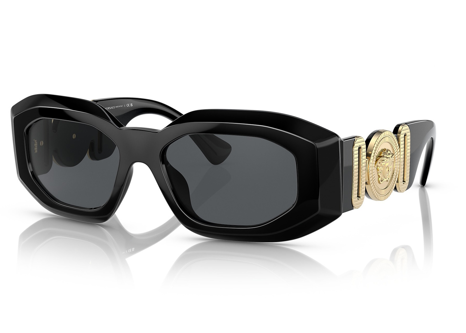 Versace Irregular Sunglasses in Black/Dark Grey (Ve4425U) | StockX