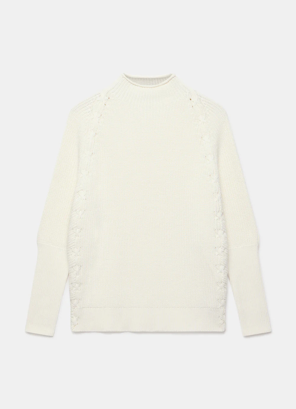 Cream Whipstitch Cotton Blend Jumper | Mint Velvet