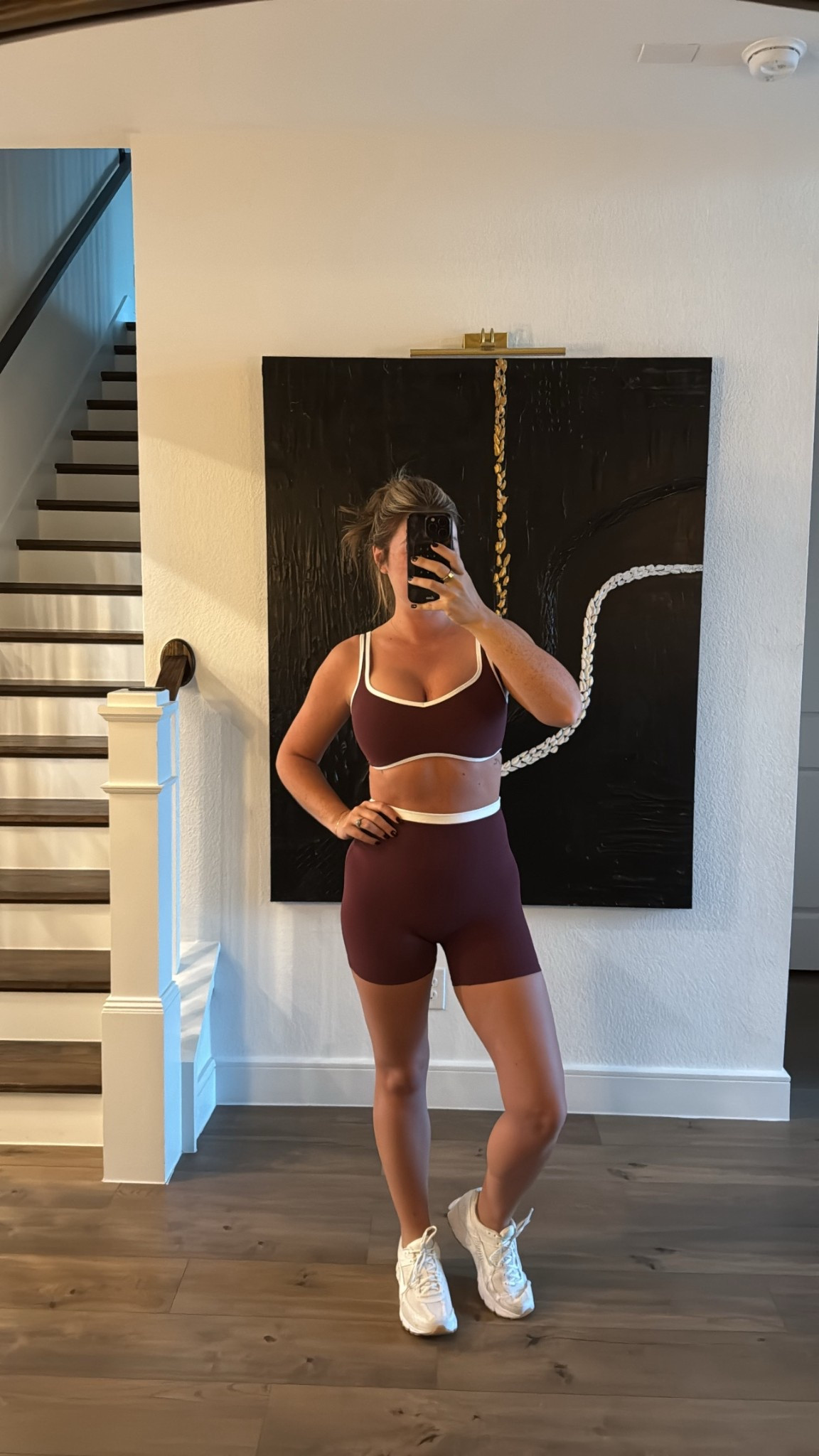 Early morning workout & this is the set I’m wearing. Size medium in both pieces. No front seam on the bike shorts. They are currently on sale + code “AFKATHLEEN” stacks for an extra 20% off 

#LTKSaleAlert #LTKMidsize #LTKActive