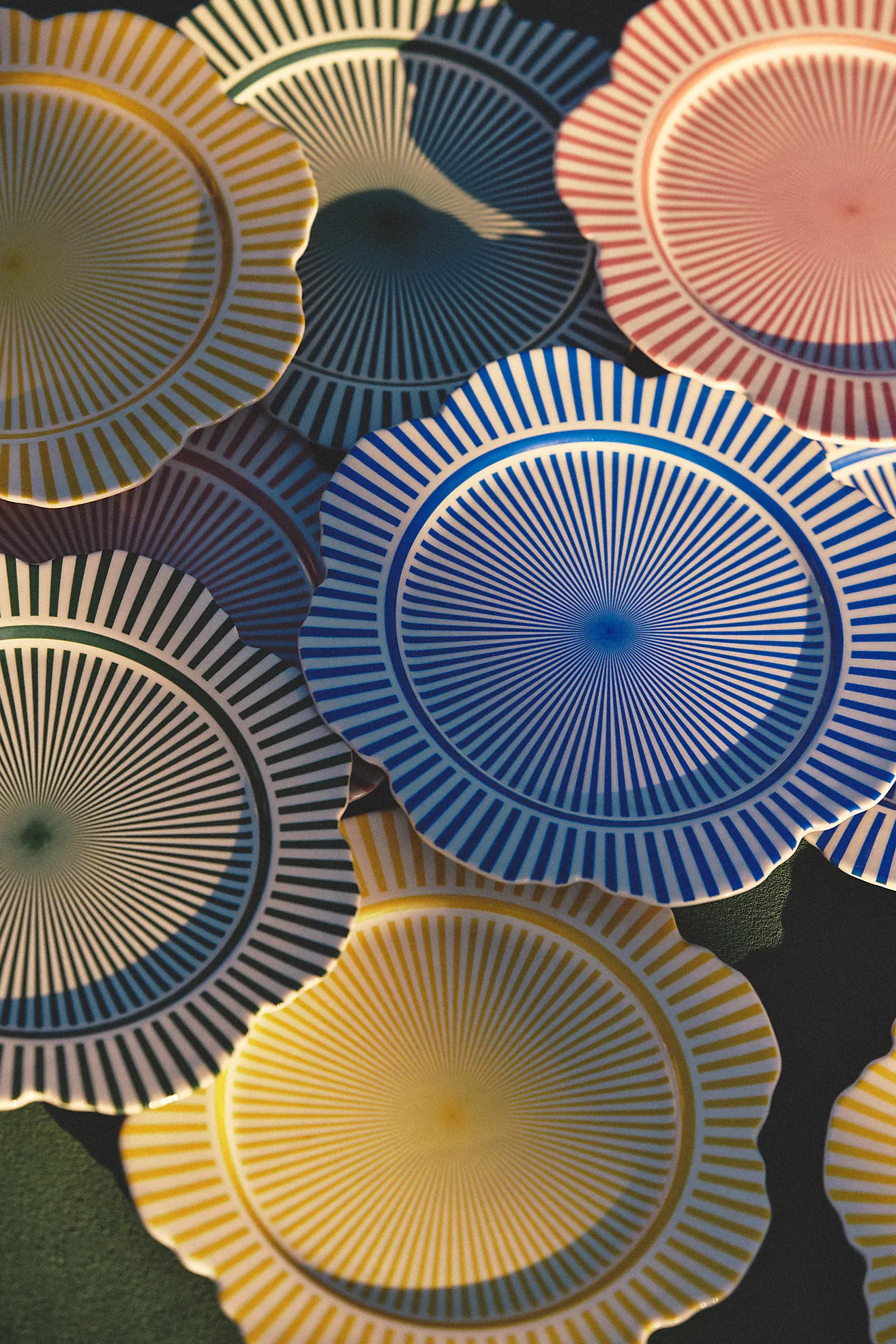 Lyla Striped Side Plates, Set of 4 | Anthropologie (US)