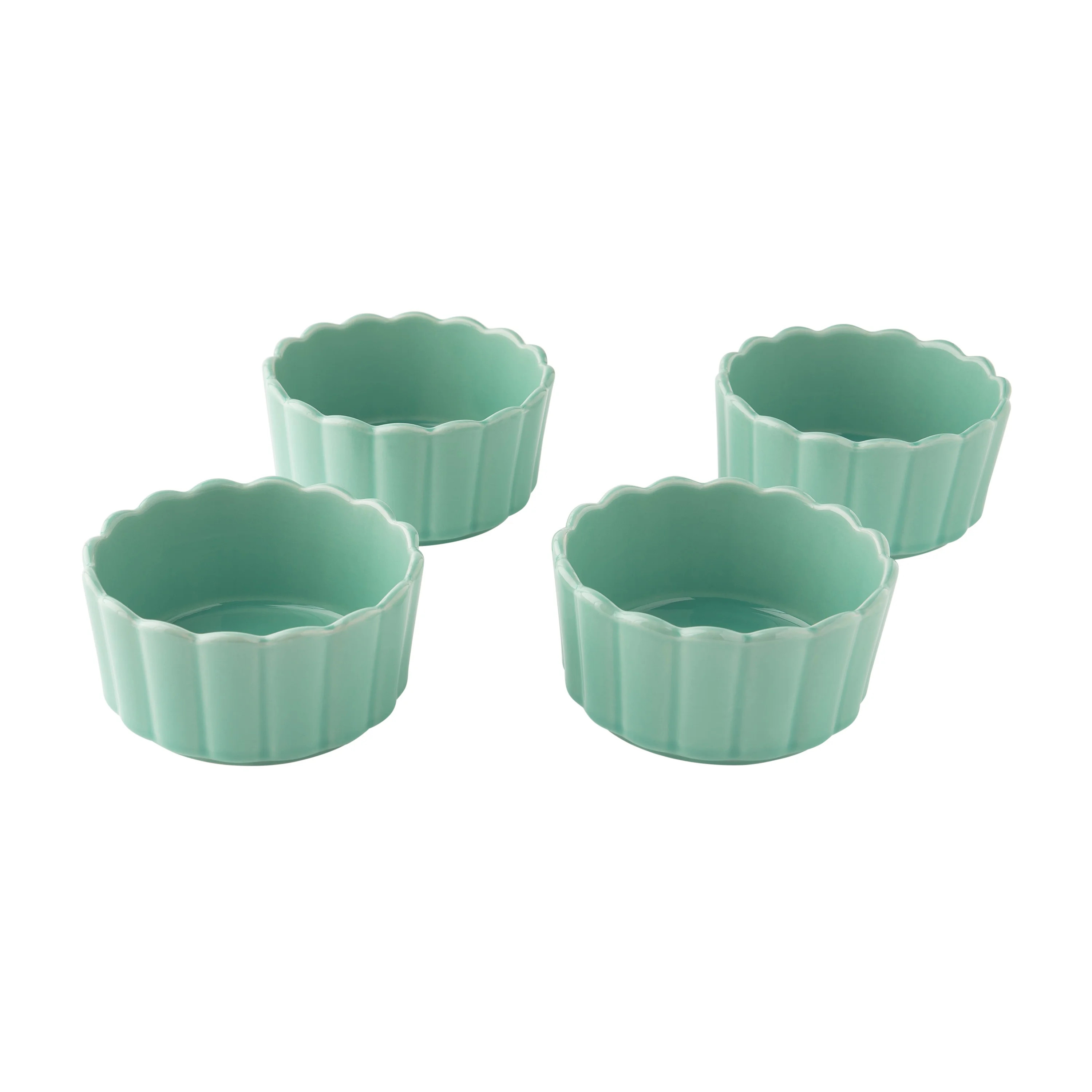 The Pioneer Woman Colette Stoneware Ramekins, Green, Set of 4 | Walmart (US)