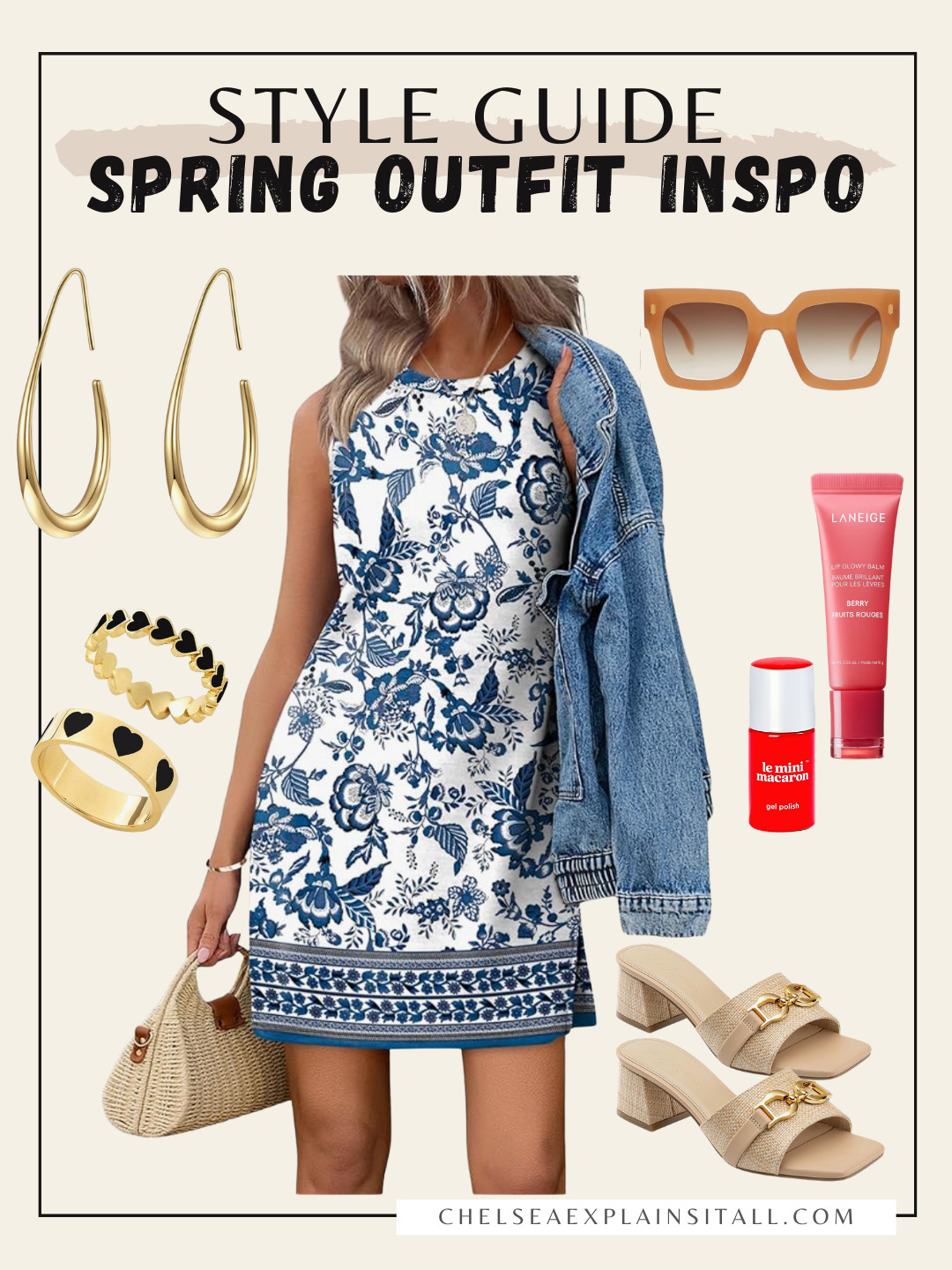 nautical chic summer outfit - the floral shift dress pairs perfectly with the gucci inspired heeled sandals and oversized sunglasses. Pair with gold jewelry for an elevated look  

 #LTKootd #LTKOver40 #LTKSaleAlert