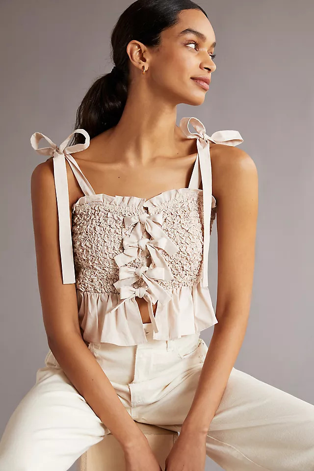 En Saison Tie-Detail Tank | Anthropologie (US)