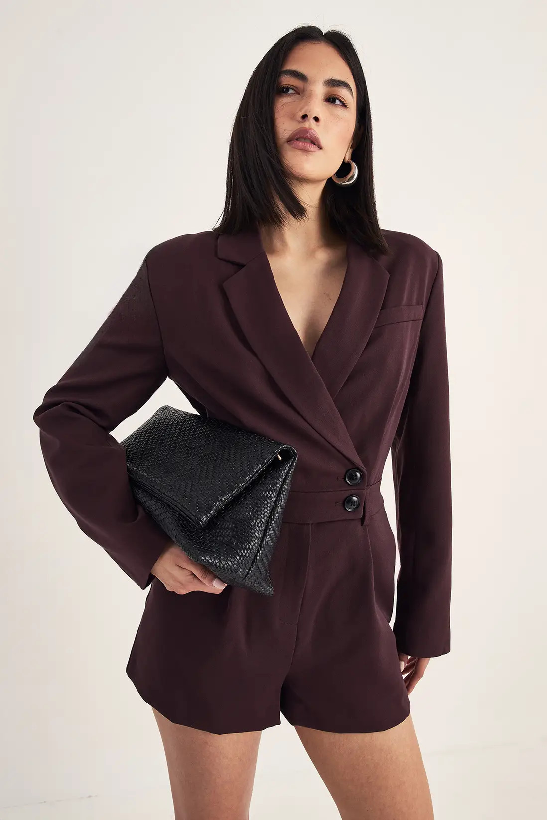 Tailored Button Detail Romper | Nasty Gal US