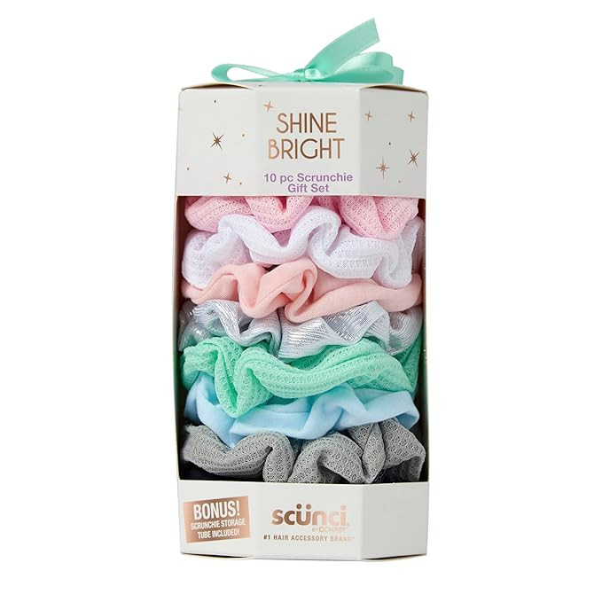 Scunci by Conair 10pk Scrunchie Gift Box - hair ties -holiday gifts - teen girl gifts trendy stuf... | Amazon (US)