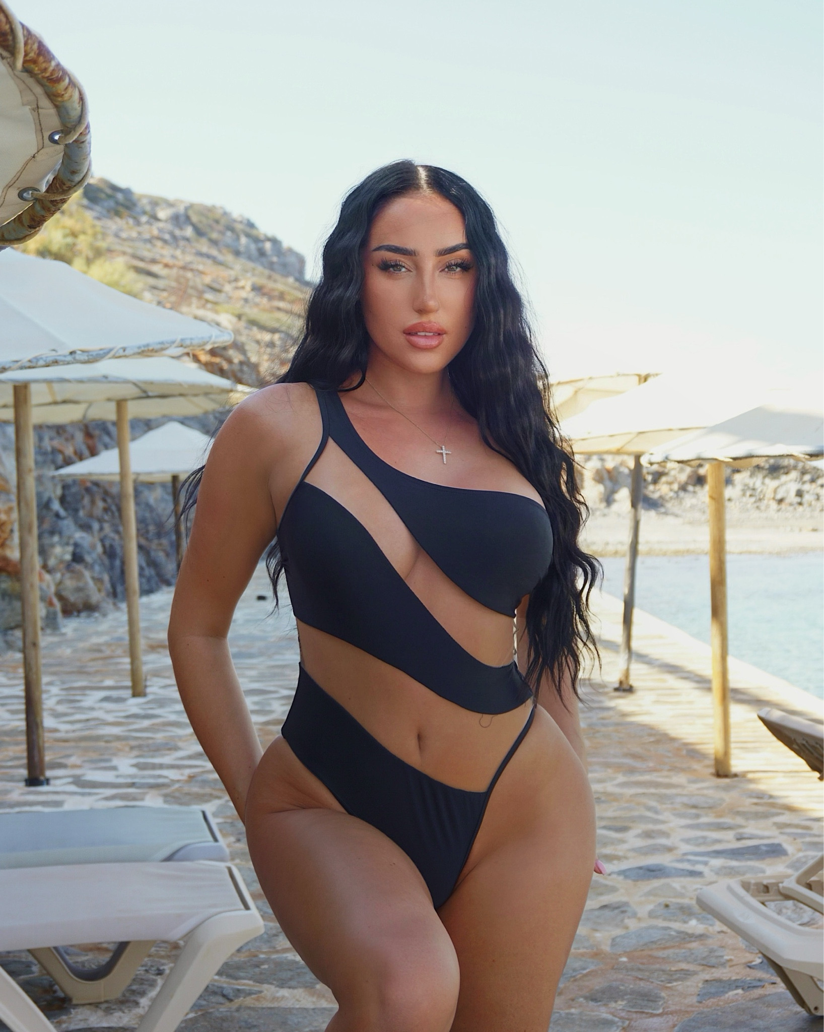 remote location 📍🌊 #swimwear #beachswim