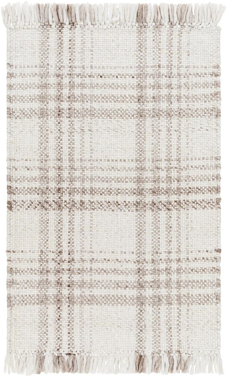 Birch Lane™ Cay Plaid Flatweave Recycled P.E.T. Indoor/Outdoor Area Rug in Taupe/Beige | Birch ... | Wayfair North America