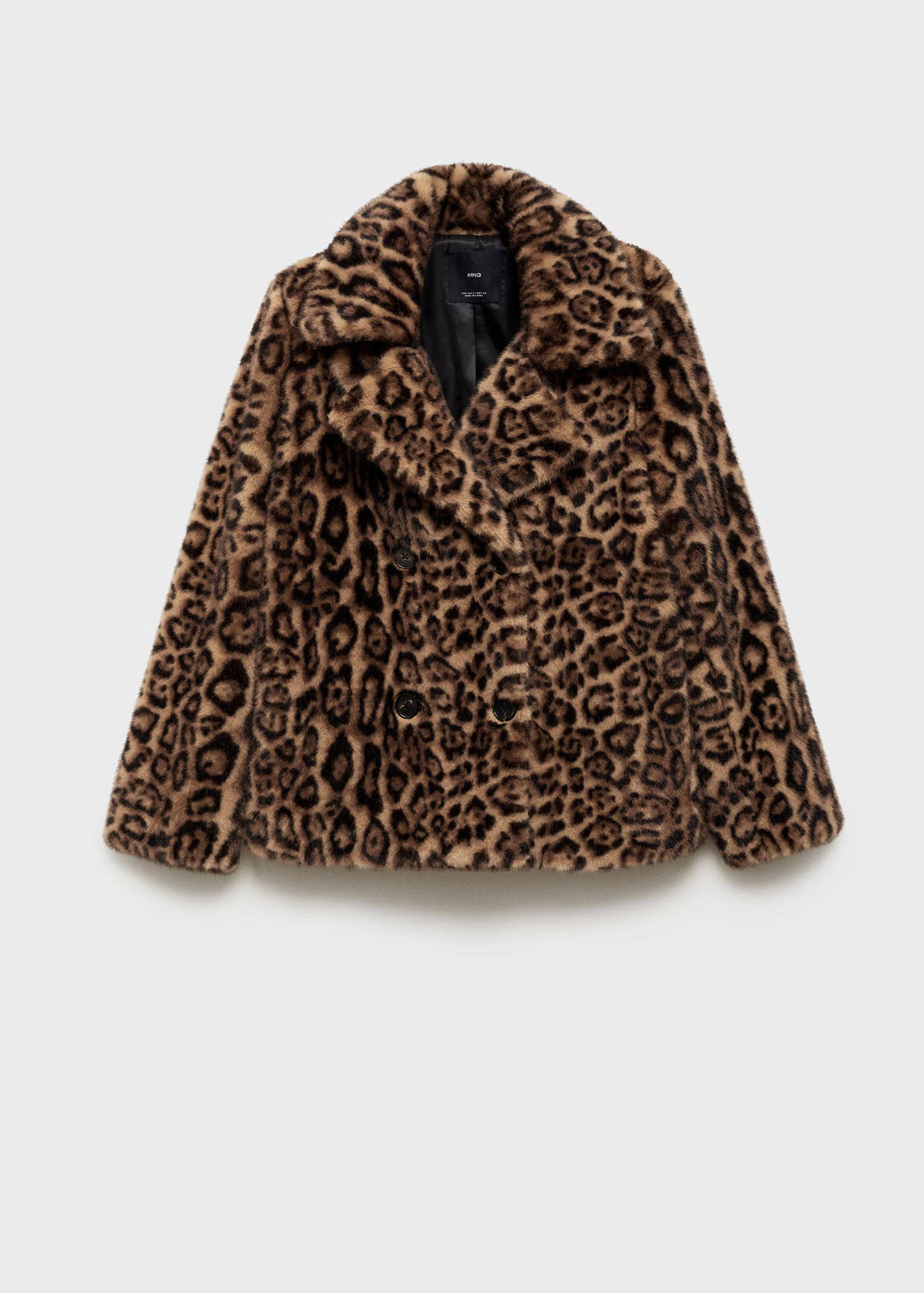Leopard fur-effect coat - Women | MANGO United Kingdom | MANGO (UK)