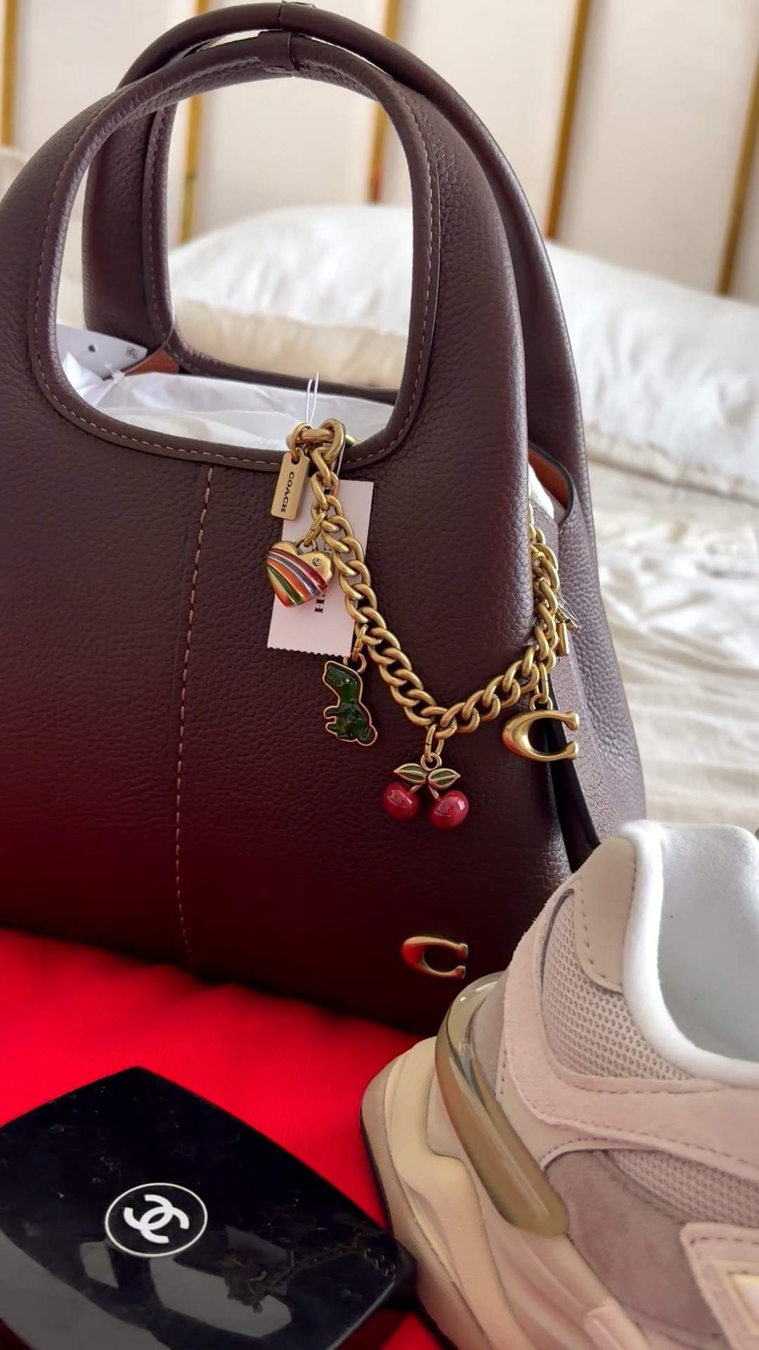 Stunning gift ! Coach Beautiful leather bag and chain charm 🤩🫶🏻 best seller 10/10. 

#LTKHoliday #LTKGiftGuide #LTKootd