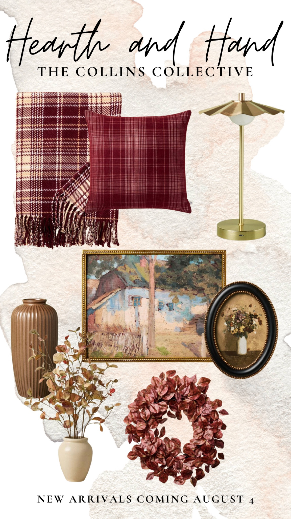Hearth and hand at target, fall collection, plaid, corduroy, faux plant, faux florals, painting, wall art 

New collection out august 4

#LTKHome