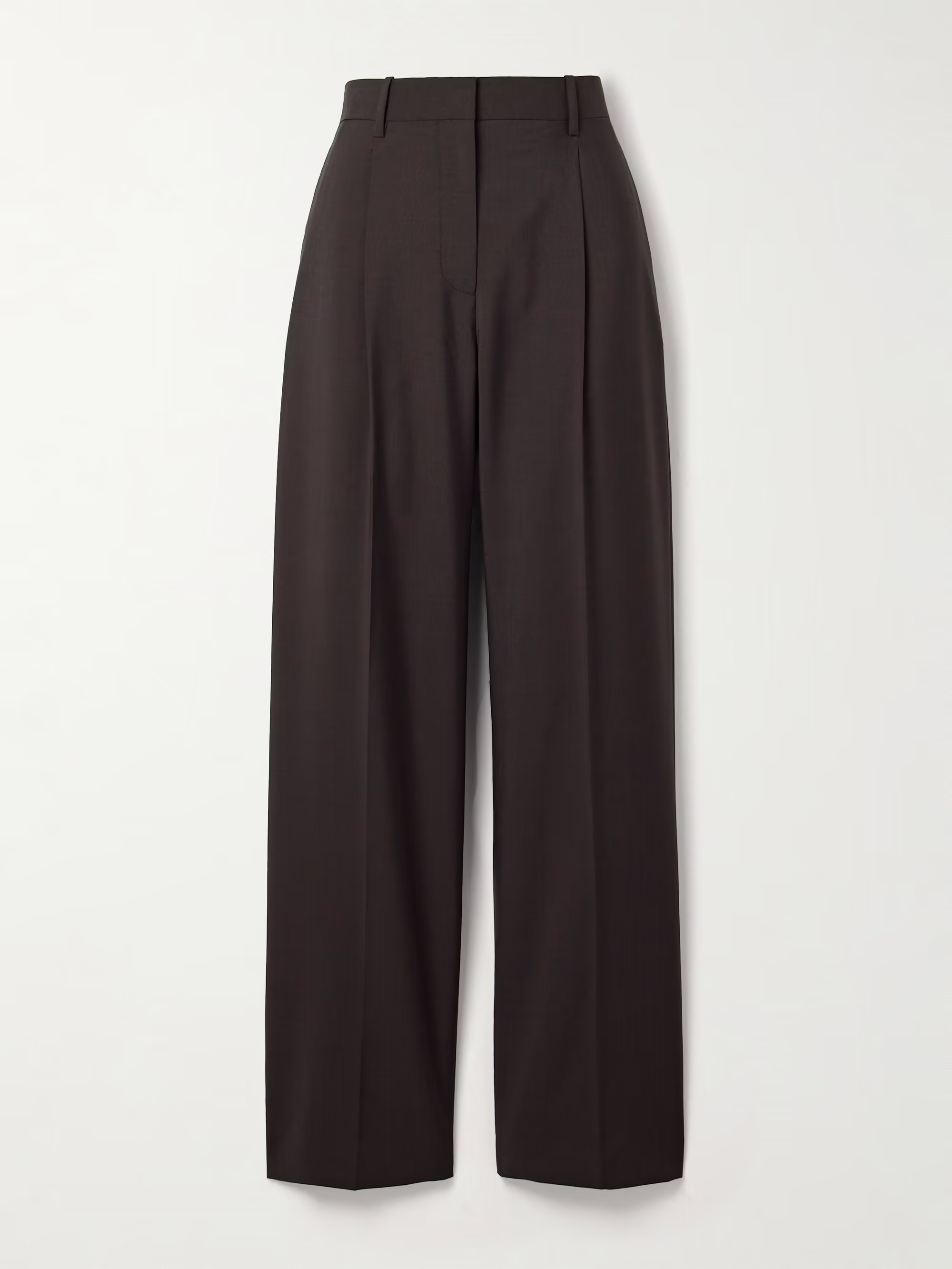 Mikkela pleated wool and mohair-blend twill wide-leg pants | NET-A-PORTER (UK & EU)