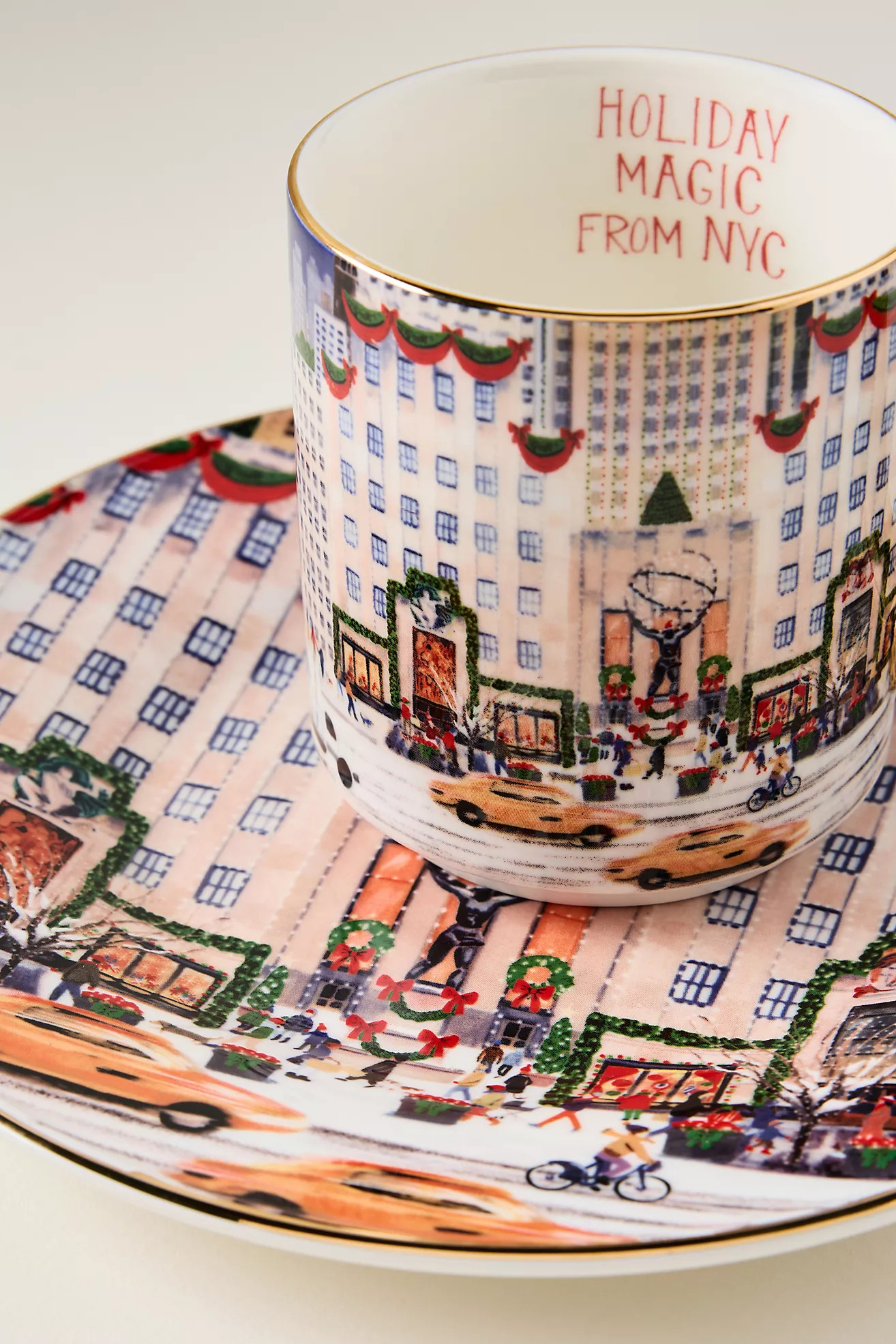 Holiday in the City Stoneware Mug | Anthropologie (US)