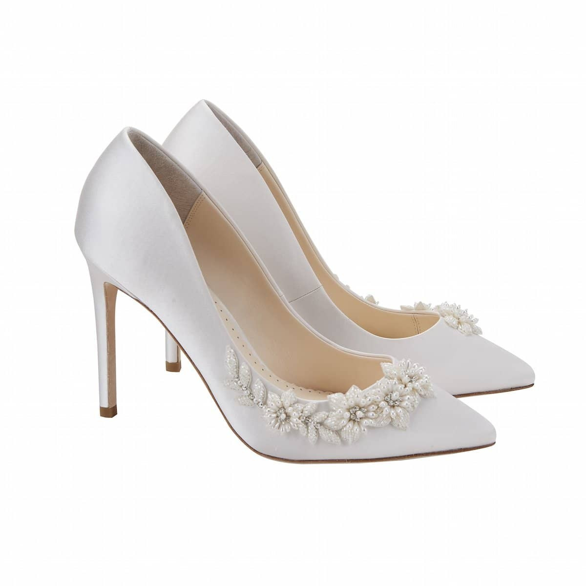 3D Floral Pearl Wedding Shoes | Bella Belle Shoes