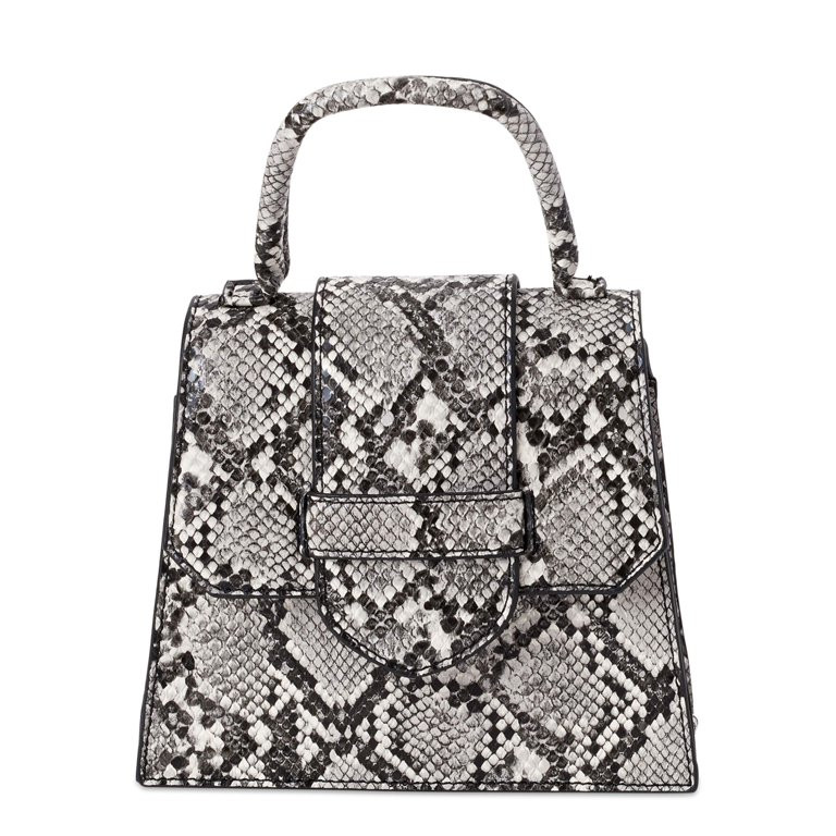 Scoop Women's Faux Leather Snake Top Handle Mini Crossbody Bag | Walmart (US)