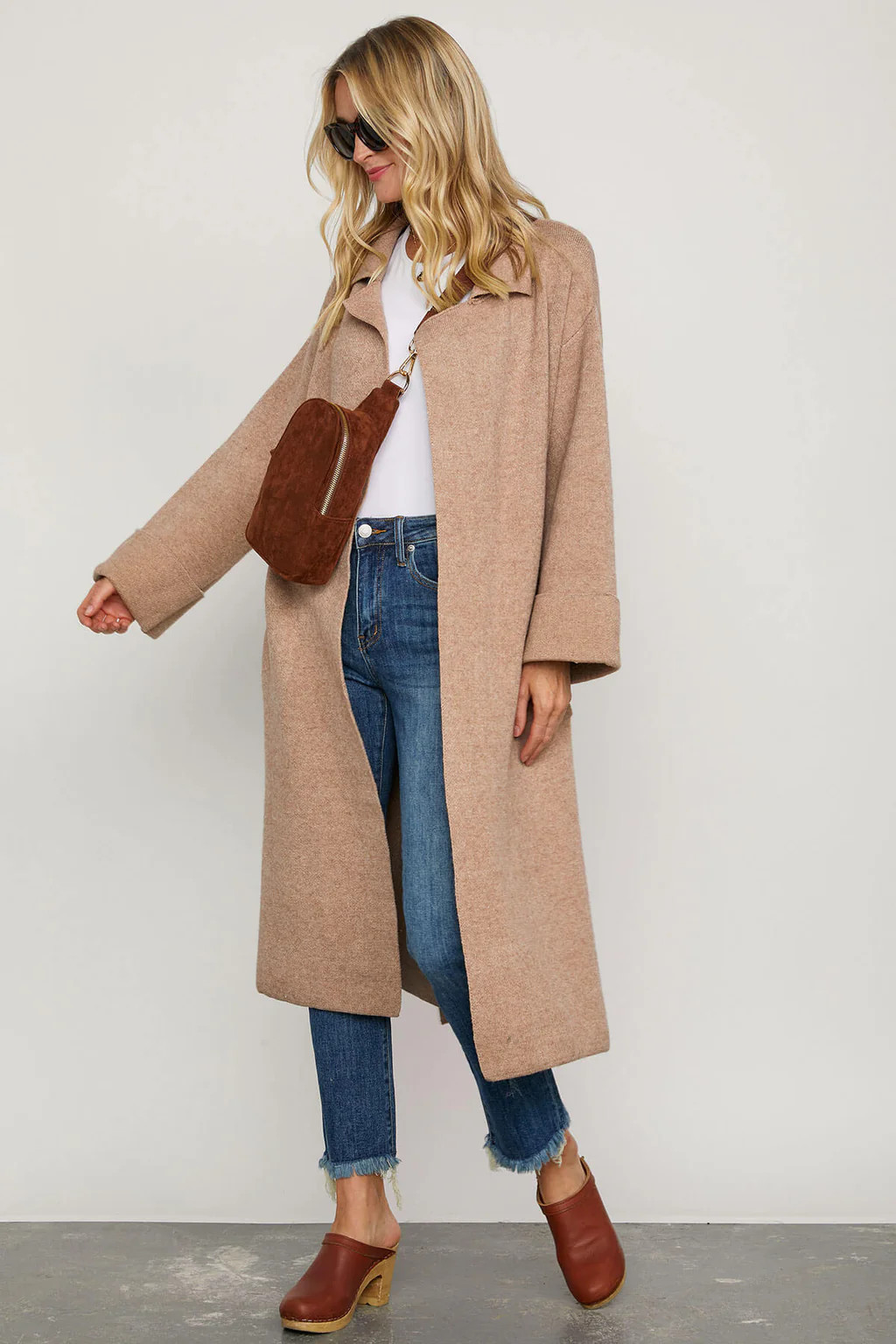 Blu Ivy Knit Trench Coat | Social Threads