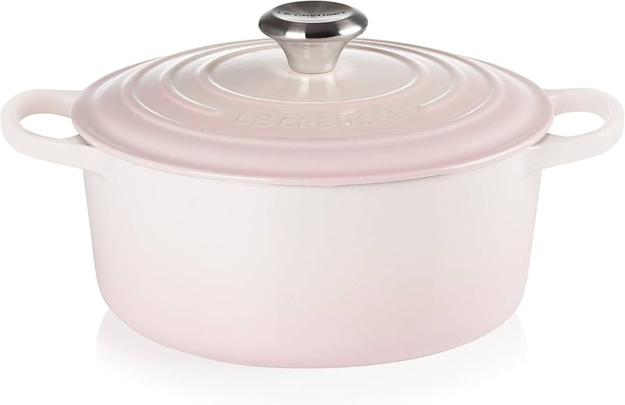 Le Creuset Signature Cast Iron Round Casserole, 4.5 Qt- Shell Pink | Amazon (US)