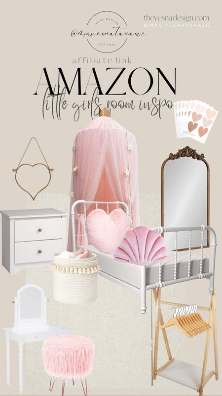 AMAZON finds for little girl’s room! ✨

Little girls room. Girls room. Toddler room. Kids bed. Kids room. Canopy. Nightstand. Mirror. Heart wall decals. Wall decals. Pillow. Shell pillow. Heart pillow. Basket. Vanity. Girls. Toddler. Kids. Bedroom. Bedroom inspo. Girls bedroom. Rug. Pink room. Pink pillow. Pink bed. Pink decor. Amazon. Home. Amazon favorites. Amazon finds. Gift guide for kids. Gifts for girls. Gifts for little girls. Gifts for toddler. 

#LTKkids #LTKstyletip #LTKGiftGuide