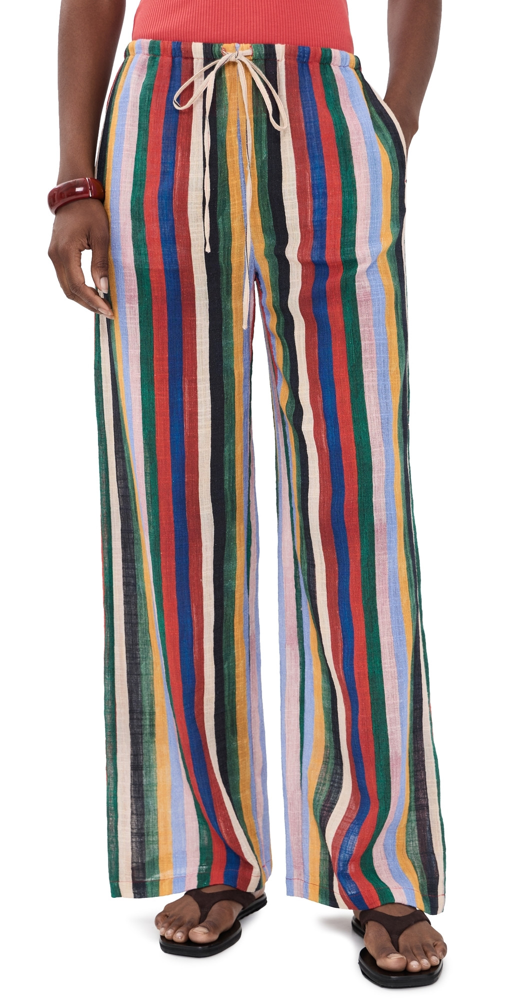 STAUD Mateo Pants Artist Stripe XL | Shopbop