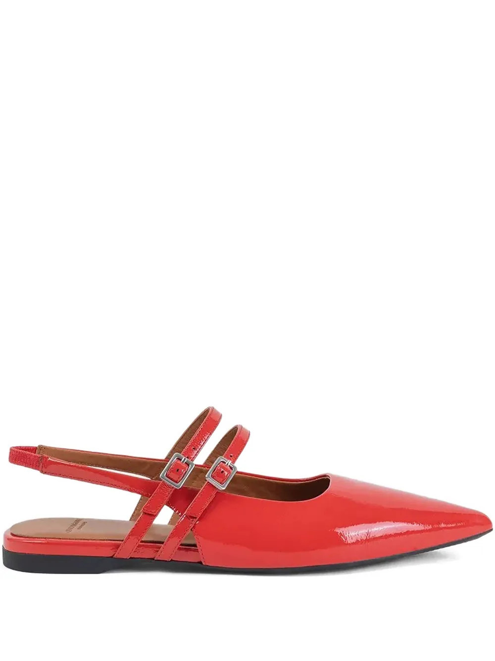 VAGABOND Hermine patent leather slingback ballet flats - Red | Farfetch Global