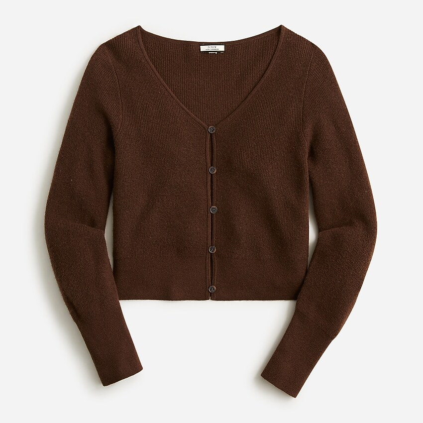 Featherweight cashmere cropped cardigan sweater | J. Crew US