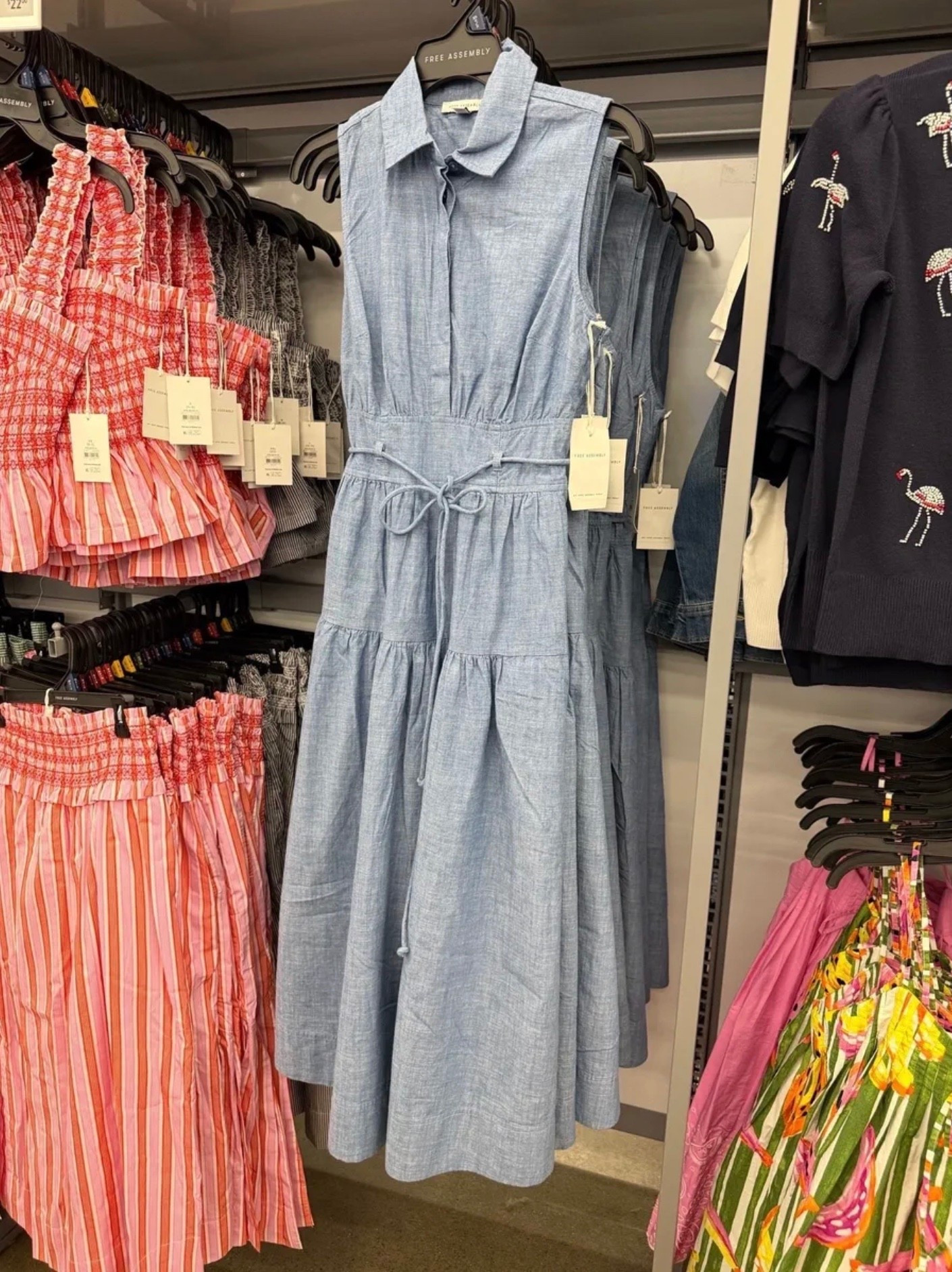 This chambray midi dress is one of those pieces you can throw on and instantly feel put together. The adjustable drawstring waist lets you define the shape without feeling tight, the collared neckline gives it a classic touch, and the lightweight fabric makes it comfortable even on warm days. Add sandals now or a cardigan when the temperatures start to cool.

chambray dress, midi dress, collared dress, sleeveless dress, drawstring waist dress, casual dress, teacher outfit, everyday style, fall transition outfit, lightweight dress, Walmart fashion, TheMomInStyle

#LTKootd #LTKSeasonal #LTKOver40
